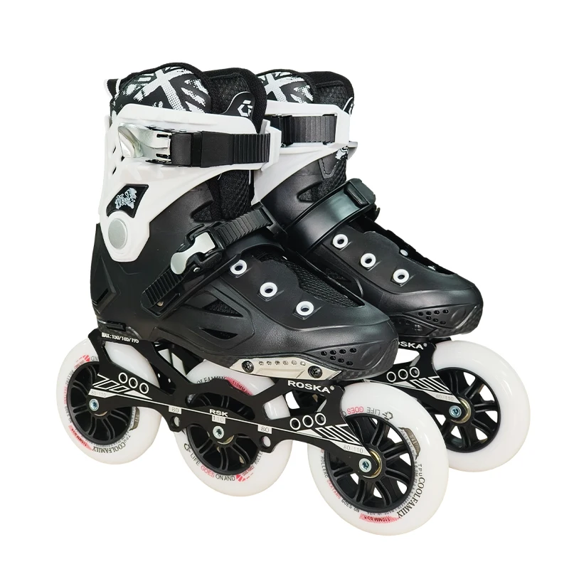 

EACH Adult children's Large Three Wheels Speed Skates Racing Roller Skating Street Large Size 110mm Wheels Skates