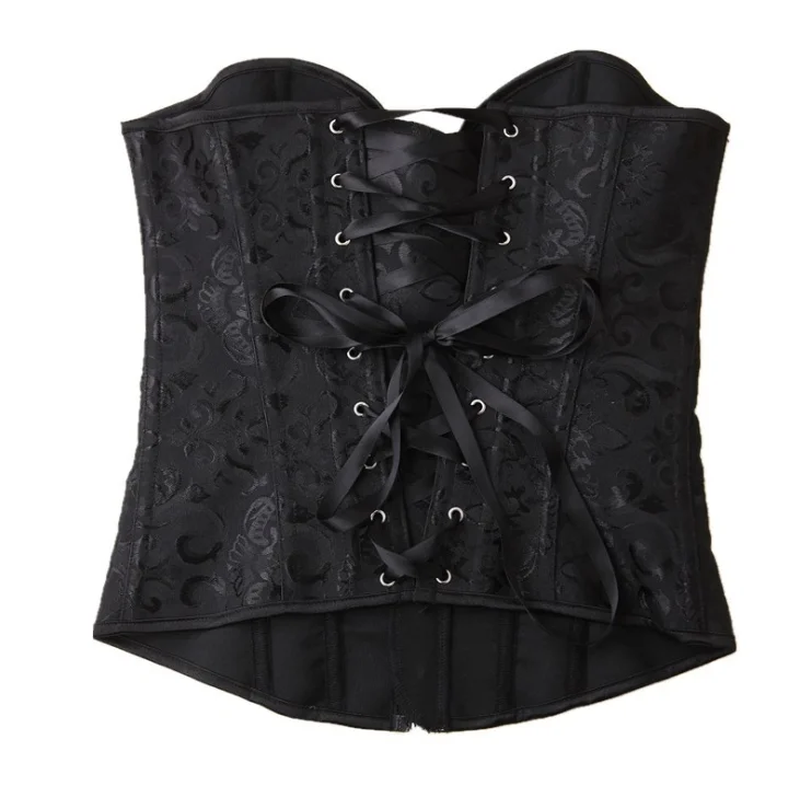 

Sexy Steel Boned Underbust Waist Training Corset for Women, Black/white