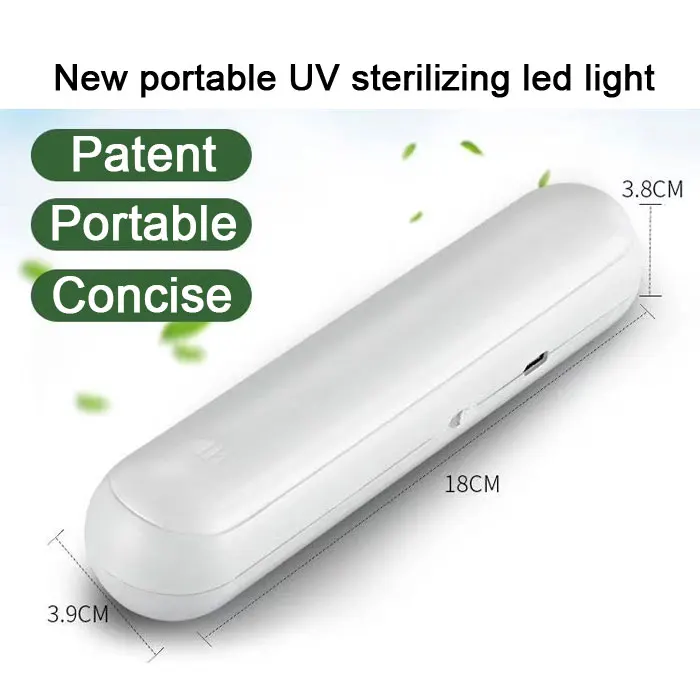 Direct damage to bacterial uv sanitizer gravity sensor sterilizer portable 275nm uv light with 6 UV LED Lights