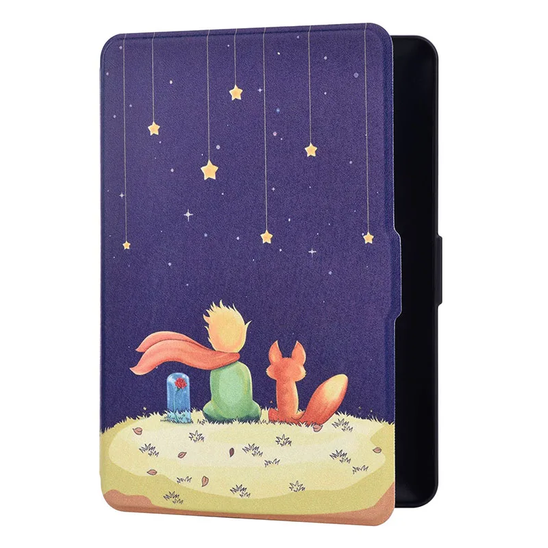 

PU Leather smart cover case for Kindle paperwhite 2018, More 50 colors Printing case for kindle 10th 2018