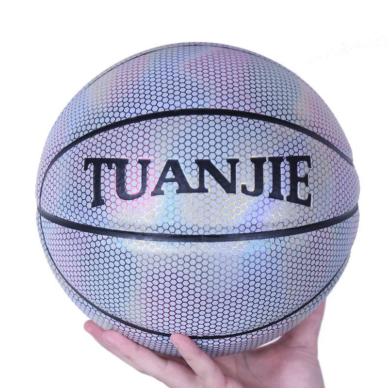 

Glow school team sports fitness reflective game wear-resistant No. 7 web celebrity basketball, Customize color