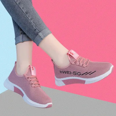 

Ms. knit breathable canvas shoes sepatu stroll wholesale elderly mother casual stock shoes