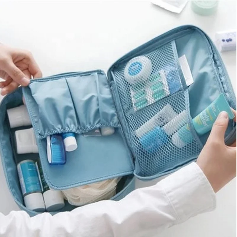 

OEM/ODM Women Cosmetic Toiletries Organizer Waterproof Female Travel Outdoor Girl Makeup Bag For Women, Customized