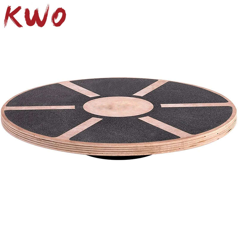 

Gym Equipment Adult Birch Sports Training Exercise Self Oem Round Curvy Yoga Trainer Wobble Fitness Wood Balance Board, Wooden color