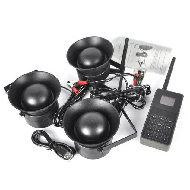 

Amazon ebay hot selling electronic hunting caller with 3pcs loud speakers, Black