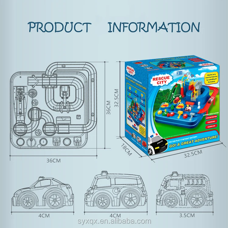 Passing Through The Big Adventure Toy Car Vibrato Child Boy Baby Puzzle Small Train Rail Car Parking Car