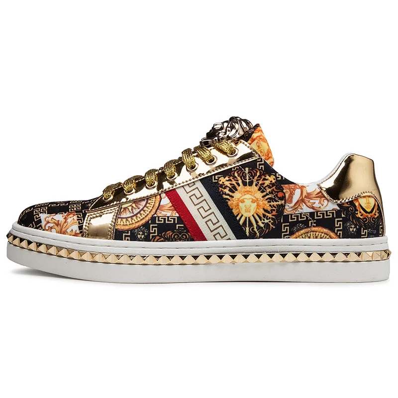 

Fashionable Men's Casual Shoes Comfortable Luxury Casual Shoes Men's 2021 Fall Medusa Printed Sneakers For Men