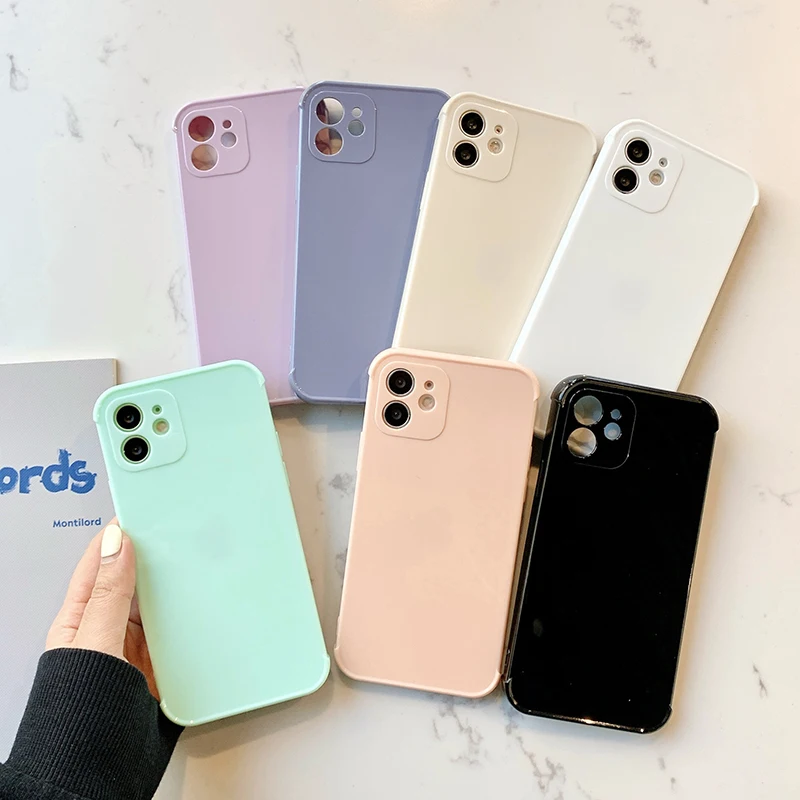 

Wholesale Colorful Anti Shock Proof Soft TPU Cover For iPhone 11 12 Mini Pro Max Mobile Phone Case