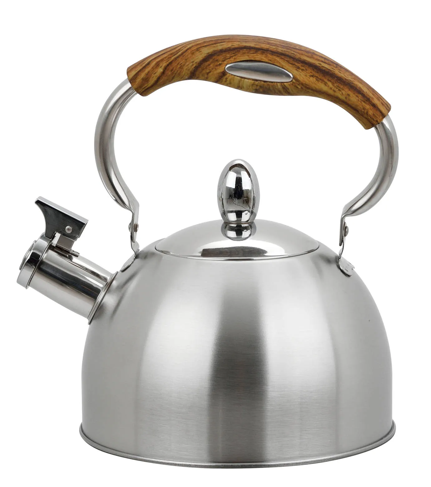 

Minimalist Water Kettles with Whistle Tea Kettle Stove Top Stainless Steel Whistling Kettle with Wood Handle