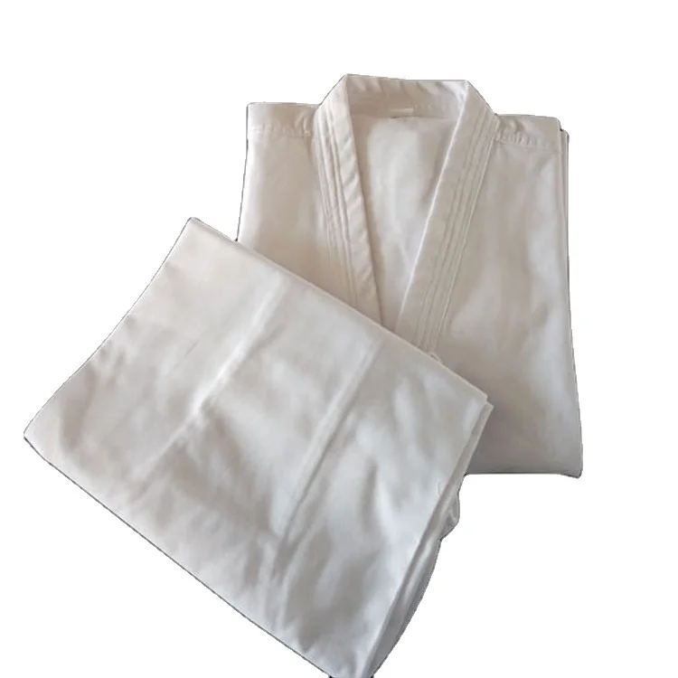 

Wholesale cheap polyester cotton 100 - 210cm judo clothes karate gi uniforms, White