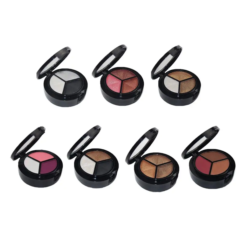 

3 Colors Women Eye Smokey Matte Shadow Palette Waterproof Glitter Makeup Cosmetics Tools Eyeshadow