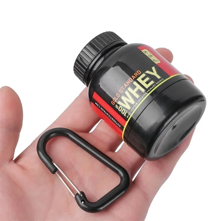 

Portable Powder Health Funnel Water Cup Outdoor Sports Bottle Protein Keychain, Any color available