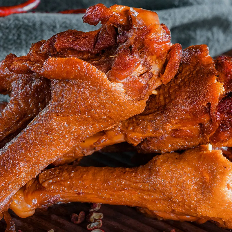 
ShuDaoXiang Hot Spicy Braised Duck Legs Spicy Food 100g Yaxiaotui OEM Roast Duck Snack Wholesale China Duck Legs 