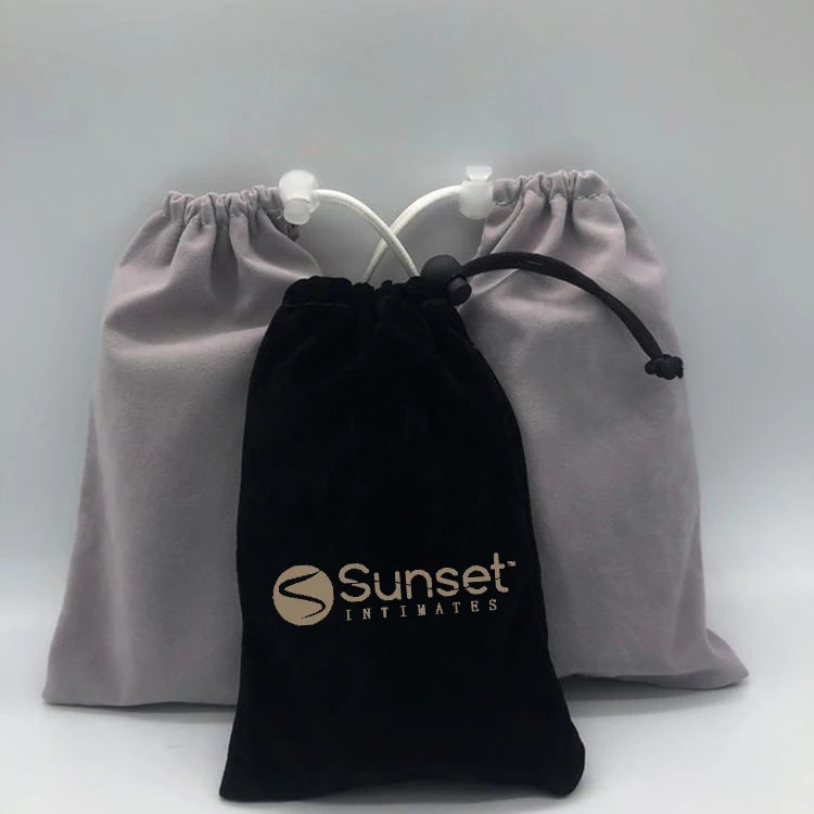 

Customized Privated Label Logo Velvet Drawstring Bag Gift Pouch