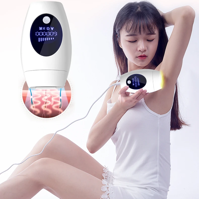 

Lazer mini ipl man laser hair removal machine face at home use portable permanent hair remover epilator, White