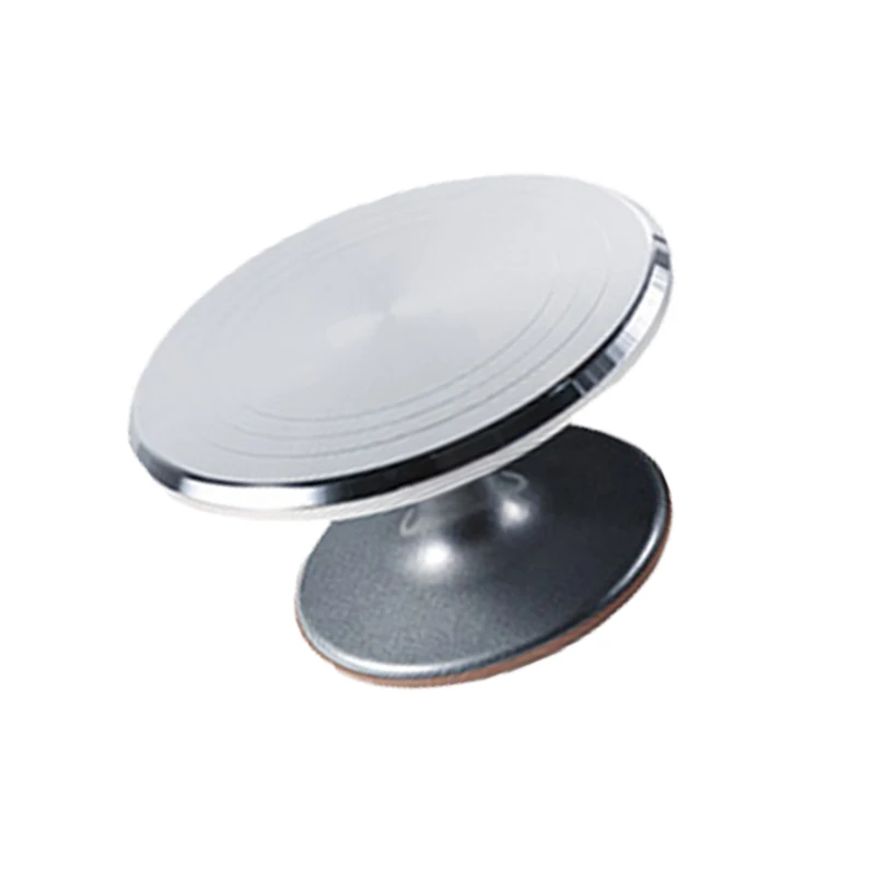 

Kuwait Mini Black Marble 10 Inches Alloy Metal Plate Decorating Rotary Tilting Revolving Rotating Cake Turntable Set, Silver