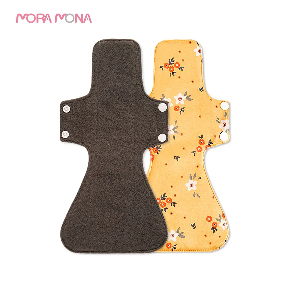 

Moramona Cloth Sanitary Napkin Pads Reusable Large Menstrual Pads for Heavy Flow Night Use Panty Liner Pads, Colorful
