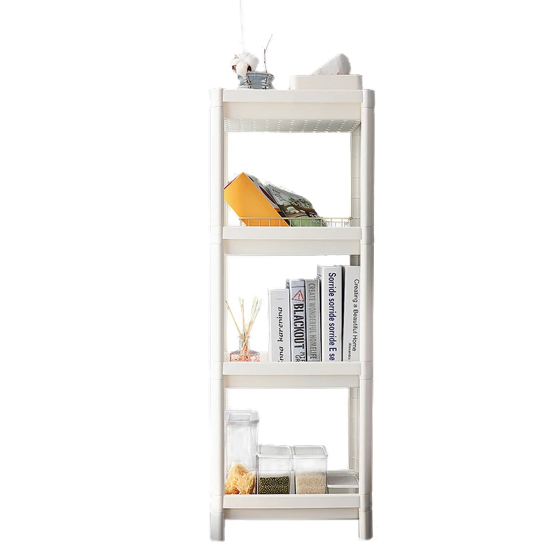 

Nordic Kitchen Storage Shelf Bathroom Kitchen Organizer Storage Multi-functional Storage Holders & Racks Four Layers