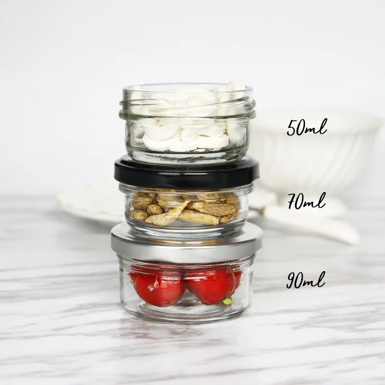 

Cheap Clear 100ml Wide Mouth Glass Jam Caviar Jar