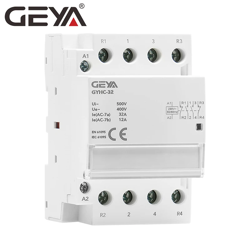 

GEYA GYHC 4P 32A Contactor Automatic China Contactor Telemecanique Types of Contactor Interlock