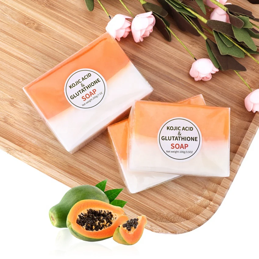 

OEM ODM Private Label Custom Natural Organic Deep Cleansing Beauty oily Skin care kojic acid papaya Face Toilet soap