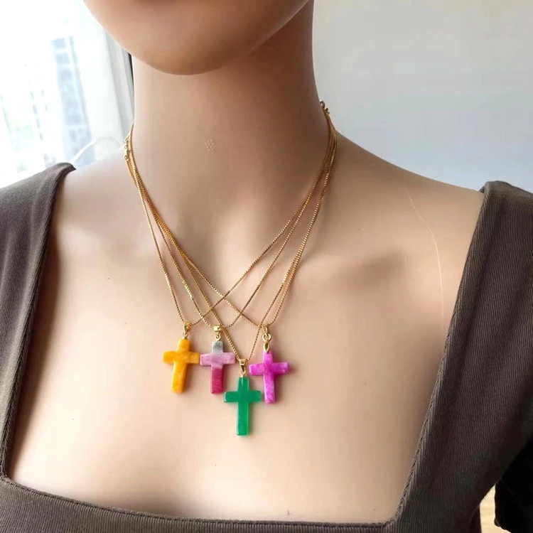 

Wholesale iced cross pendant necklace for women