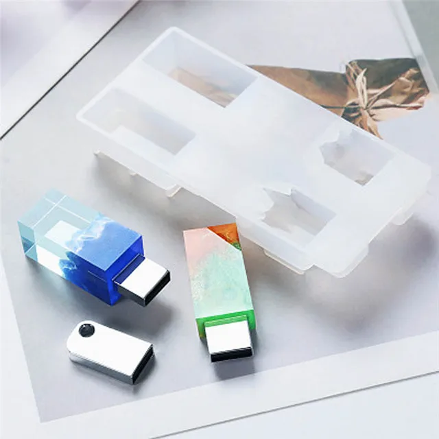 

Y018 silicone usb resin mold for resin crafts diy, White