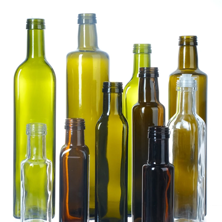 

100ml 150ml 500ml 750ml Clear Square Empty Olive Oil Glass Bottle For Kitchen Sauce