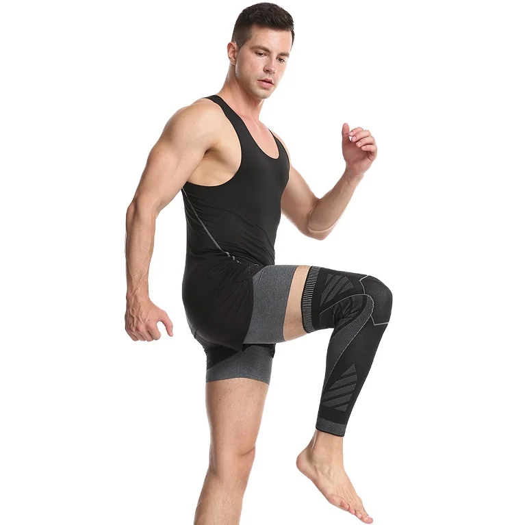 

2021 New Arrivals 3D Knitted Elastic Nylon knee supports Sleeve Compression Sports Knee Brace