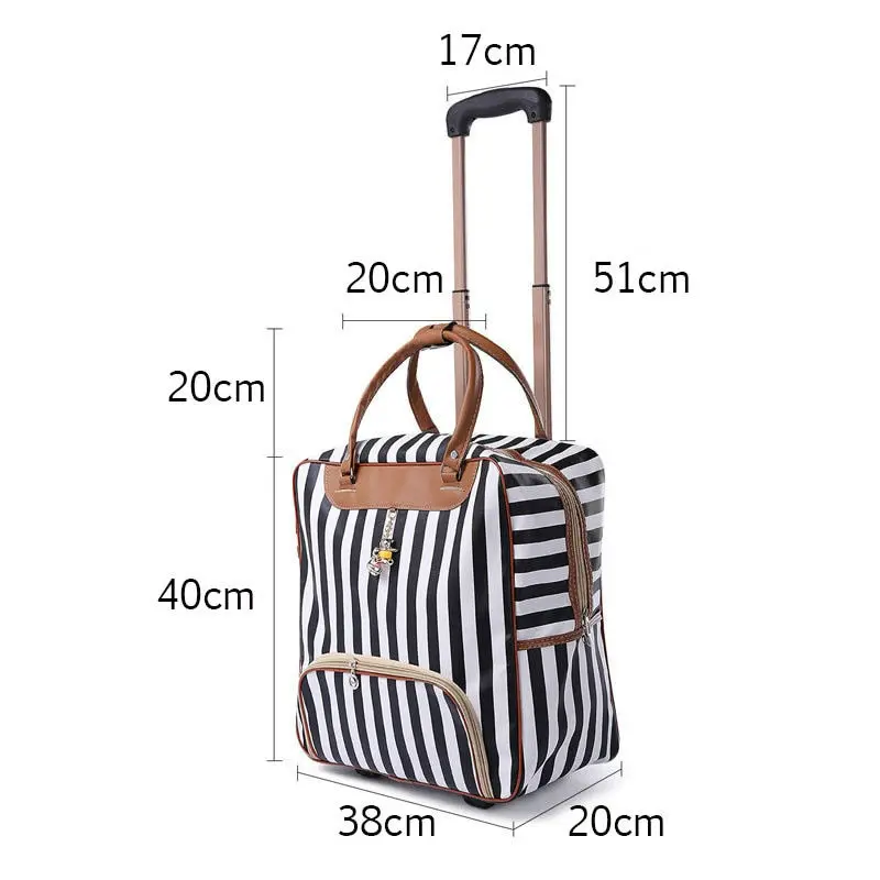 Unisex lightweight travel luggage bag airport compass luggage trolley bag