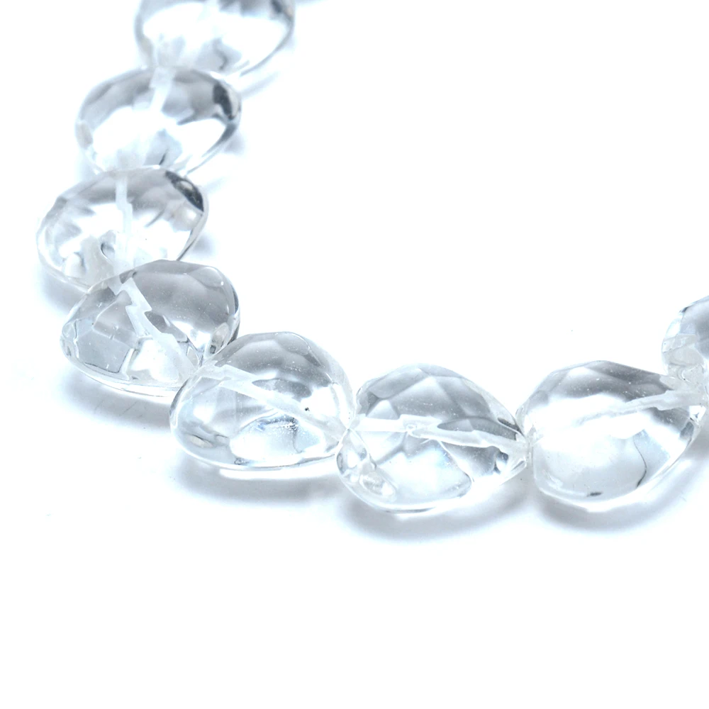 

25mm White Quartz Heart Beads Gemstone Beads for DIY Jewelry Making