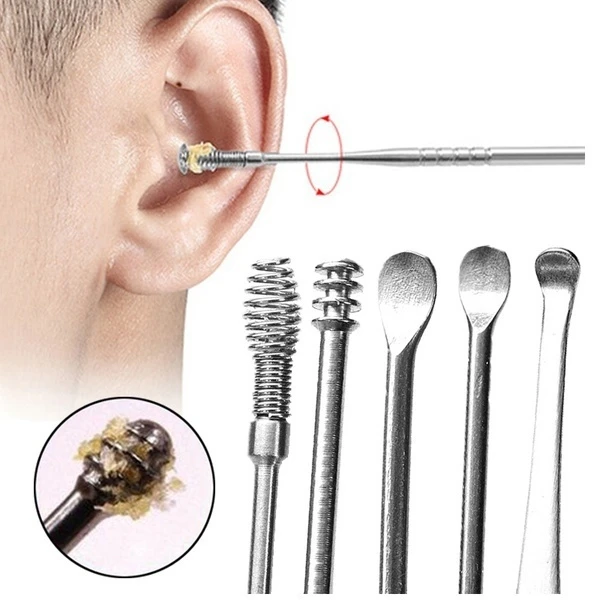 

5/6/7 pcs Ear Pick Cleaning Set Health Care Tool Ear Wax Remover Cleaner Curette Kit