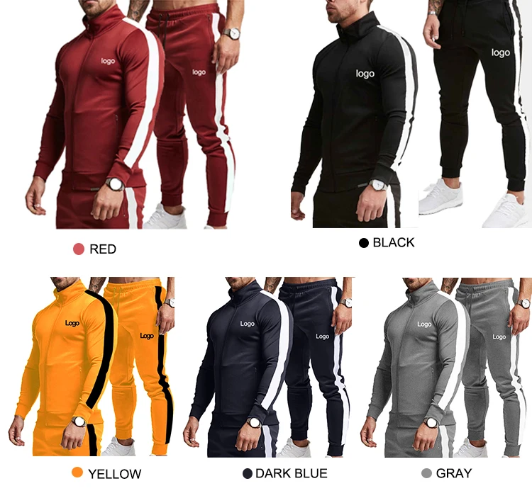 Ready To Ship New Polyester Spandex Sweat Suits Sets Fall Plain Sports ...