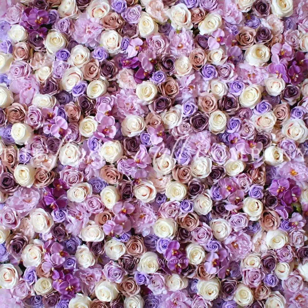 Artificial Flower Wall Screen Panel Romantic Floral Backdrop 60x40cm (23.62"x15.75") Trellis