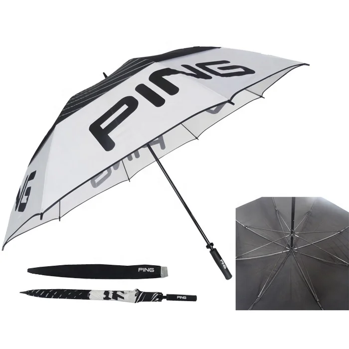 

Manual Golf Umbrella Promotional Umbrella with Logo Printing, White black