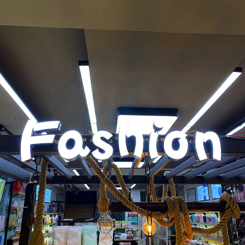 Customized acrylic logo led signs company names back lighting up letters sign