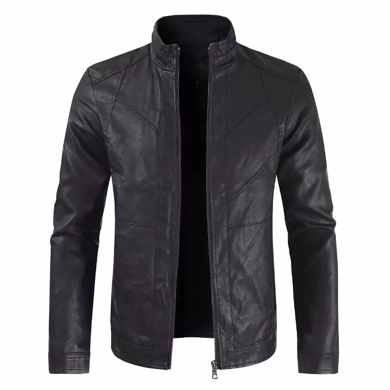 

Men Autumn Fashion Casual Motorcycle PU Leather Jacket Coat Men Faux Leather Jaqueta De Couro Masculina Leather Coat Jackets Men