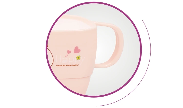 High quality stackable cute square drinking bulk plastic coffee mugs with handle .jpg