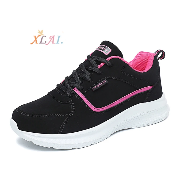 

XLAI Sneakers Suede Women'S Shoes Cushion Outdoor Casual Shoes Ladies Jogging Flat Bottom Hot Sale Women'S Shoes, 3 colors