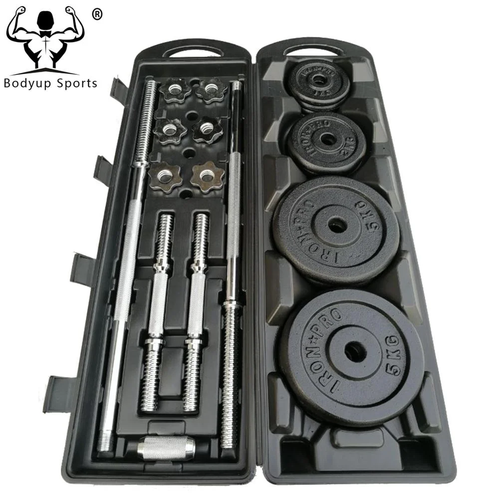 

Black Paint Barbell Dumbbell Set with Case