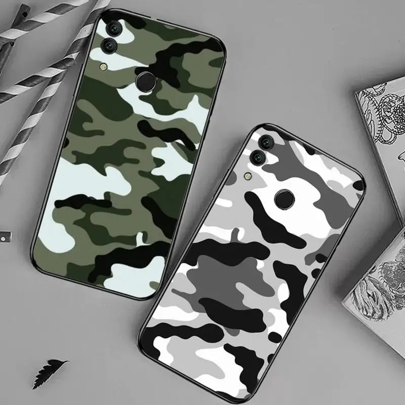 

Camouflage Pattern soft tpu Phone Case For huawei honor 10 i lite 8x P 30 40 20 lite pro smart 2019 nova 5t mate 20 pro coque