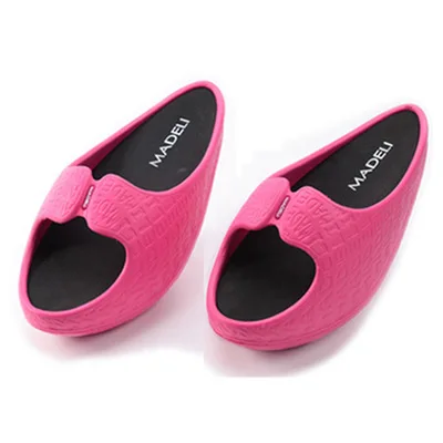 

Dropshopping Women's Sports Shoes EVA Platform Slimming Slippers Fitness Weight Loss Massage Footwear, Black, red, rose red