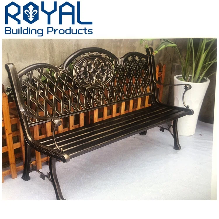 
lounge cast bronze antique slatted designer aluminum park furniture metal work seating aluminium patio outdoor garden bench 