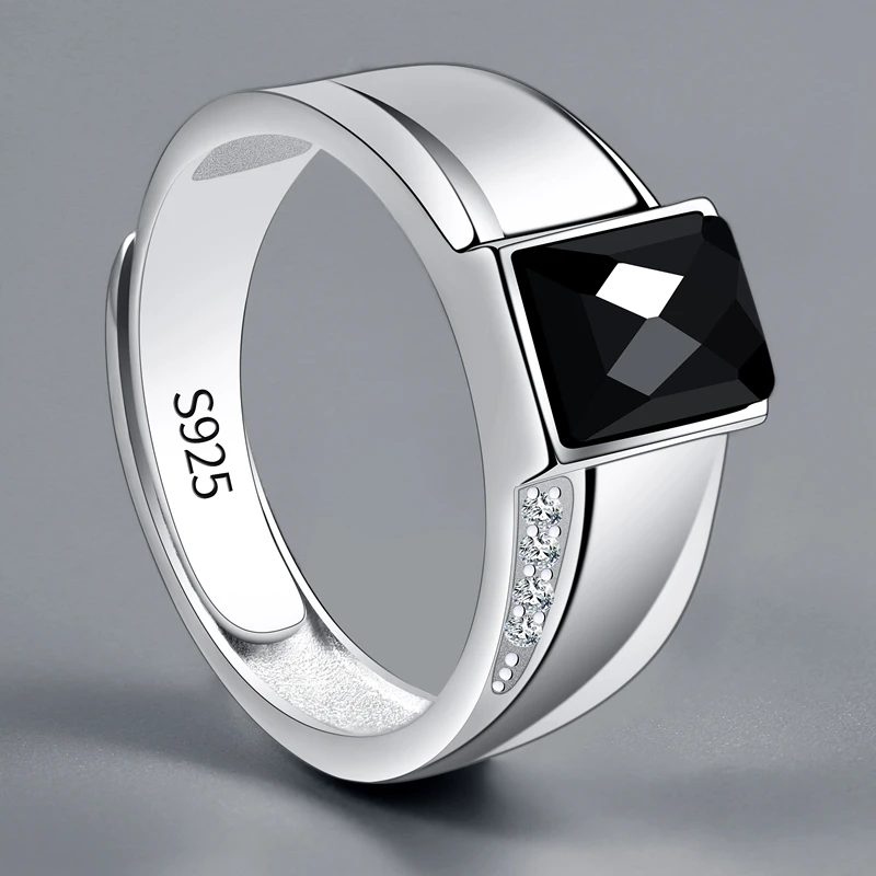 

S925 Silver Ring Simple Trendy Men's Domineering Ring Men's Gift Drop shipping