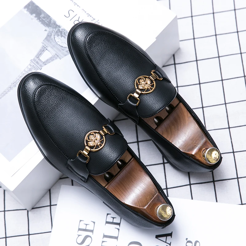 

8086 plus size men's casual leather dress shoes