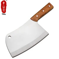 

Qing Ultra Thick Blade 3Cr13 Stainless Steel 7.5 Inch Chinese Cleaver Kitchen Knife For Chopping Bones Vegetables