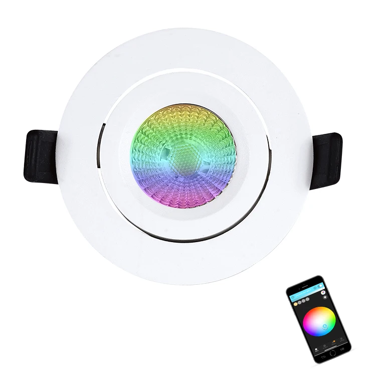 Plastic Rgb Led Downlight Wifi Rgb Led Downlight Milight Rgb Cct Led Downlight