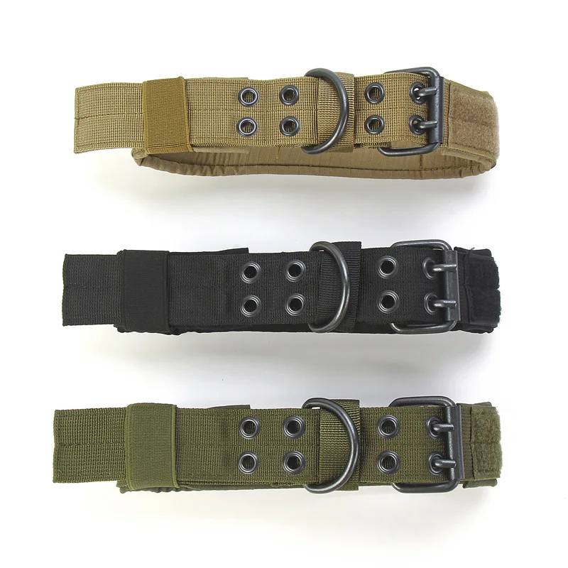 

Tactical Dog Collar Durable Military Nylon Dog Collar Adjustable Training Collar For Large Dogs