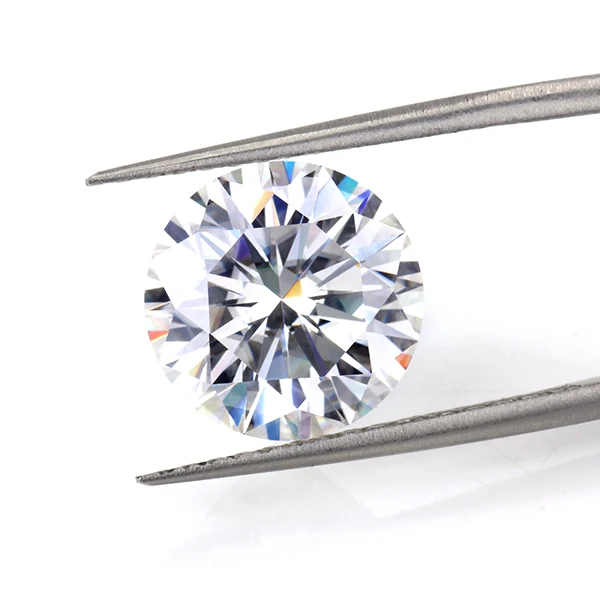 

China manufacturer VVS 1ct round moissanite white loose