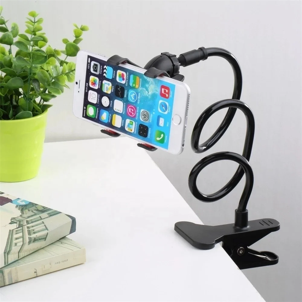 

Universal Mobile Phone Holder Flexible Lazy Holder Adjustable Cell Phone Clip Home Bed Desktop Mount Bracket Smartphone Stand, Black,blue,pink,purple,red,yellow,white